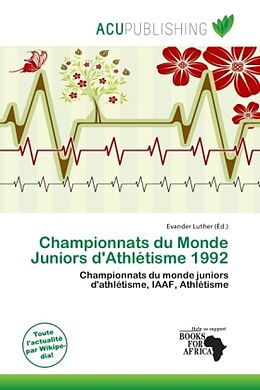 Couverture cartonnée Championnats du Monde Juniors d'Athlétisme 1992 de 