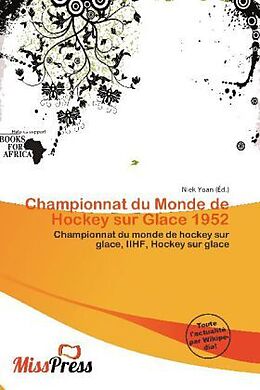 Couverture cartonnée Championnat du Monde de Hockey sur Glace 1952 de 