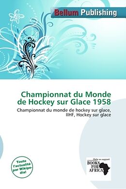 Couverture cartonnée Championnat du Monde de Hockey sur Glace 1958 de 