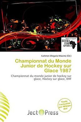 Couverture cartonnée Championnat du Monde Junior de Hockey sur Glace 1987 de 