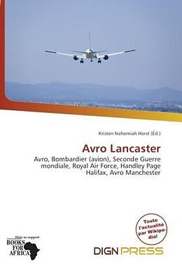 Couverture cartonnée Avro Lancaster de 