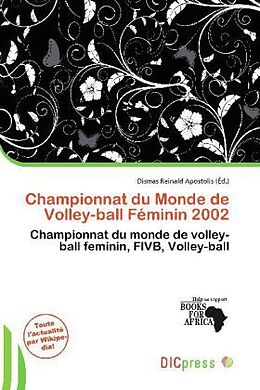 Couverture cartonnée Championnat du Monde de Volley-ball Féminin 2002 de 