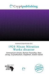 Couverture cartonnée 1924 Nixon Nitration Works disaster de 