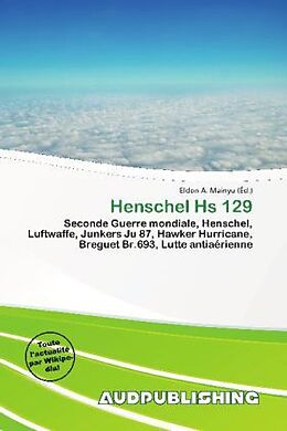 Couverture cartonnée Henschel Hs 129 de 