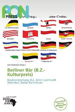Kartonierter Einband Berliner B R (B.Z.-Kulturpreis) von 