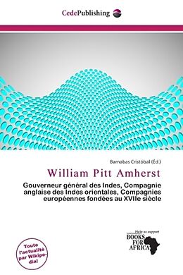 Couverture cartonnée William Pitt Amherst de 