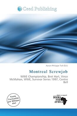 Couverture cartonnée Montreal Screwjob de 