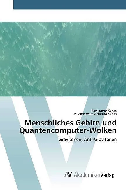 Menschliches Gehirn und Quantencomputer-Wolken