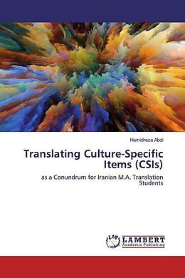 Couverture cartonnée Translating Culture-Specific Items (CSIs) de Hamidreza Abdi