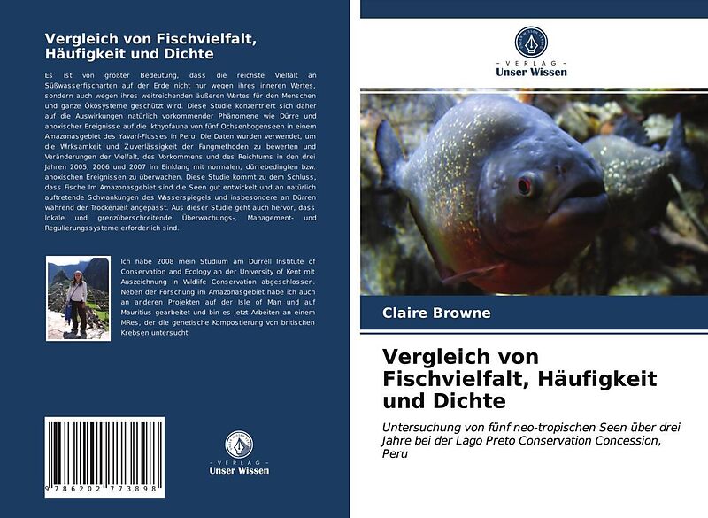 Vergleich von Fischvielfalt, Häufigkeit und Dichte