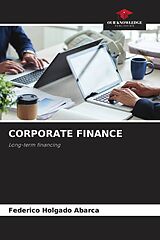 Couverture cartonnée CORPORATE FINANCE de Federico Holgado Abarca