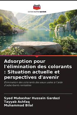 Couverture cartonnée Adsorption pour l'élimination des colorants : Situation actuelle et perspectives d'avenir de Syed Mubashar Hussain Gardazi, Tayyab Ashfaq, Muhammad Bilal