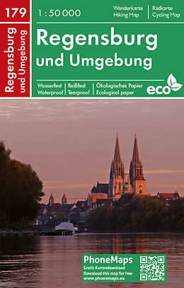 (Land)Karte Regensburg und Umgebung, Wander - Radkarte 1 : 50 000 von 