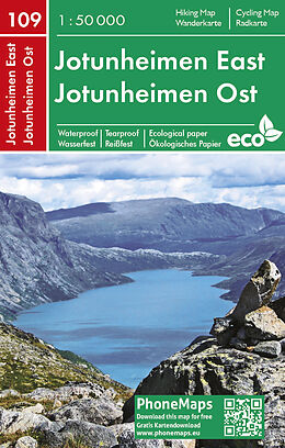 (Land)Karte Jotunheimen Ost, Wander - Radkarte 1 : 50 000 von 