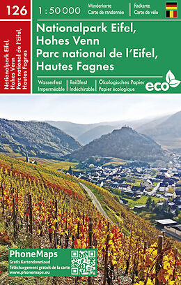 (Land)Karte Nationalpark Eifel, Hohes Venn, Wander - Radkarte 1 : 50 000 von 