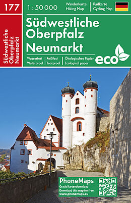 gefaltete (Land)Karte Südwestliche Oberpfalz, Neumarkt, Wander - Radkarte 1 : 50 000 von 