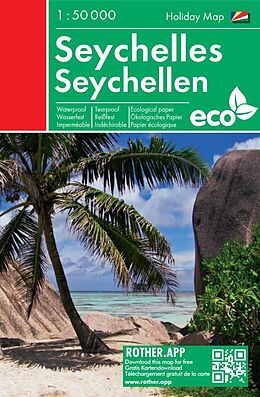 gefaltete (Land)Karte Seychellen, Freizeitkarte 1:50 000 von 
