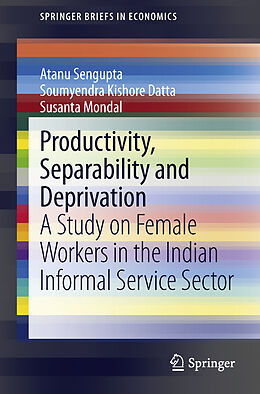 Couverture cartonnée Productivity, Separability and Deprivation de Atanu Sengupta, Susanta Mondal, Soumyendra Kishore Datta