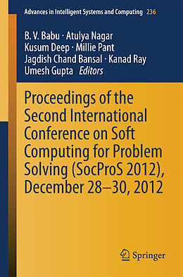 Couverture cartonnée Proceedings of the Second International Conference on Soft Computing for Problem Solving (SocProS 2012), December 28-30, 2012 de 