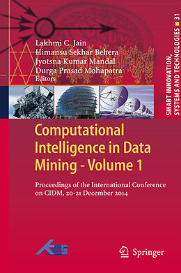 Livre Relié Computational Intelligence in Data Mining - Volume 1 de 