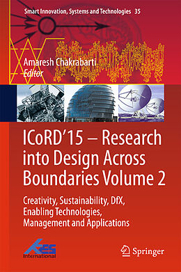 Livre Relié ICoRD 15   Research into Design Across Boundaries Volume 2 de 