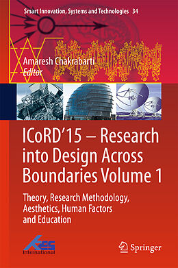 Livre Relié ICoRD 15   Research into Design Across Boundaries Volume 1 de 