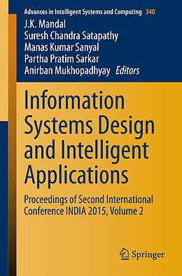 Kartonierter Einband Information Systems Design and Intelligent Applications von 