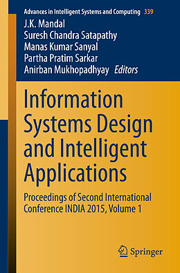 Kartonierter Einband Information Systems Design and Intelligent Applications von 