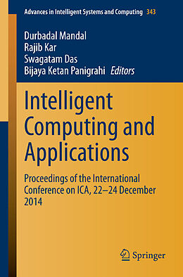 Kartonierter Einband Intelligent Computing and Applications von 