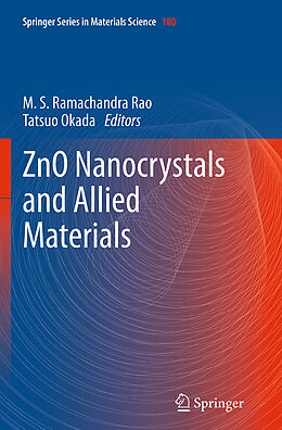 Couverture cartonnée ZnO Nanocrystals and Allied Materials de 