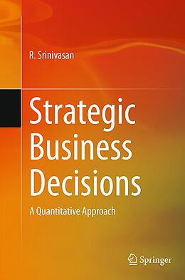 Couverture cartonnée Strategic Business Decisions de R. Srinivasan