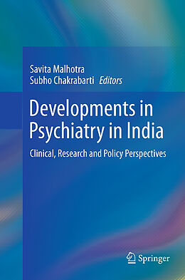 Couverture cartonnée Developments in Psychiatry in India de 