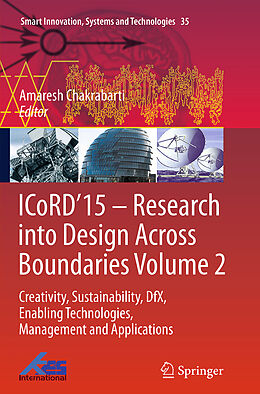 Couverture cartonnée ICoRD 15   Research into Design Across Boundaries Volume 2 de 