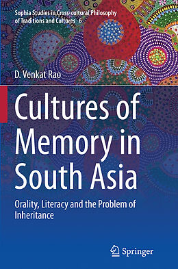 Couverture cartonnée Cultures of Memory in South Asia de D. Venkat Rao
