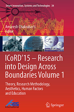 Couverture cartonnée ICoRD 15   Research into Design Across Boundaries Volume 1 de 