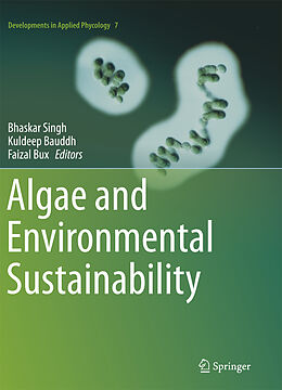 Couverture cartonnée Algae and Environmental Sustainability de 