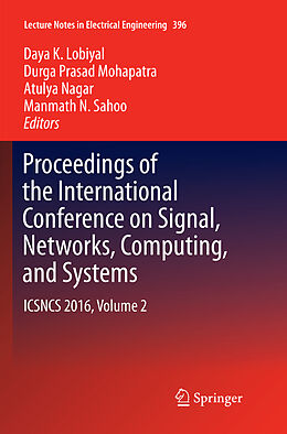 Kartonierter Einband Proceedings of the International Conference on Signal, Networks, Computing, and Systems von 