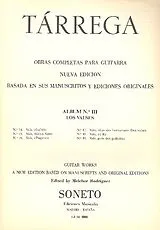 Francisco Tárrega Eixea Notenblätter Album no.3 - Los Valses para guitarra