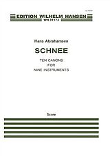Hans Abrahamsen Notenblätter Schnee 10 Canons for violin, viola