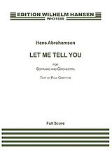 Hans Abrahamsen Notenblätter Let me tell You