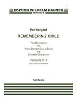 Richard Stegmann Notenblätter WH32021 Remembering Child (2013)