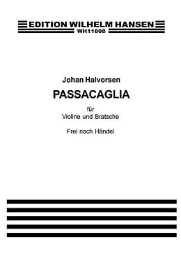 Johan Halvorsen Notenblätter Passacaglia für Violine und Viola