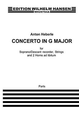 Anton Heberle Notenblätter Concerto G major