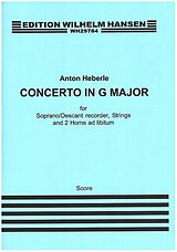 Anton Heberle Notenblätter Concerto G major for descant