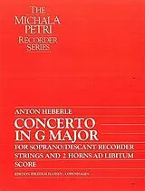 Anton Heberle Notenblätter Concerto G major for descant