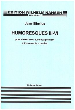 Jean Sibelius Notenblätter Humoresques nos.3-6 op.89,1-4