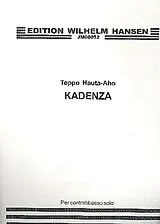 Teppo Hauta-Aho Notenblätter Kadenza for double bass