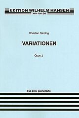 Christian Sinding Notenblätter Variationen op.2 für 2 Klaviere