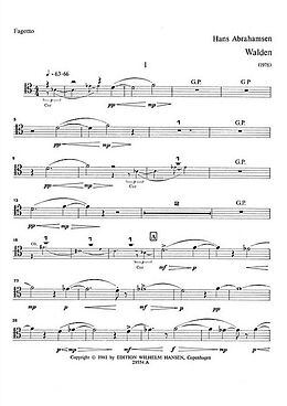 Hans Abrahamsen Notenblätter Walden - Woodwind Quintet no.2