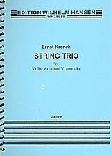 Ernst Krenek Notenblätter Streichtrio für Violine, Viola